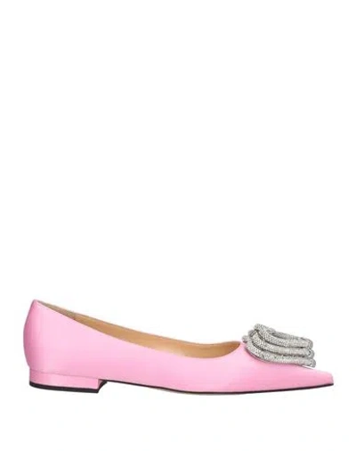 Mach&mach Mach & Mach Woman Ballet Flats Light Pink Size 8 Textile Fibers