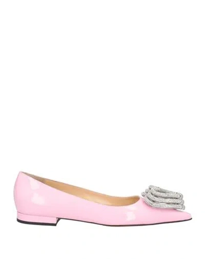 Mach&mach Mach & Mach Woman Ballet Flats Pink Size 8 Leather