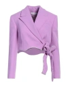 Mach&mach Mach & Mach Woman Blazer Mauve Size 6 Wool In Purple