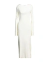 Mach&mach Mach & Mach Woman Maxi Dress Ivory Size M Viscose, Polyester In White