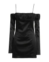 Mach&mach Mach & Mach Woman Mini Dress Black Size 8 Acetate, Polyamide, Elastane In Black