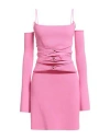 Mach&mach Mach & Mach Woman Mini Dress Pink Size L Viscose, Polyester In Pink