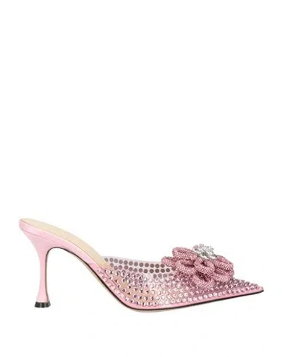 Mach&mach Mach & Mach Woman Mules & Clogs Pink Size 8 Pvc - Polyvinyl Chloride, Textile Fibers