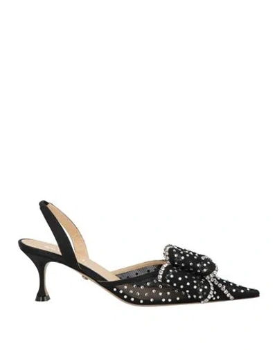 MACH&MACH MACH & MACH WOMAN PUMPS BLACK SIZE 6 TEXTILE FIBERS