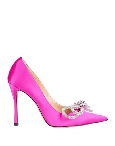 Mach&mach Mach & Mach Woman Pumps Fuchsia Size 6.5 Textile Fibers In Pink