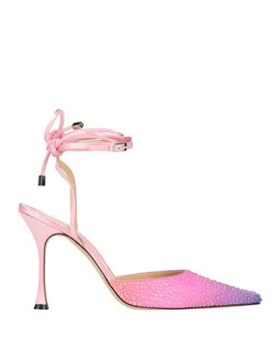 Mach&mach Mach & Mach Woman Pumps Pink Size 7.5 Textile Fibers