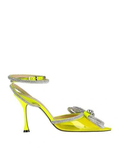 Mach&mach Mach & Mach Woman Pumps Yellow Size 7 Leather, Pvc - Polyvinyl Chloride In Green