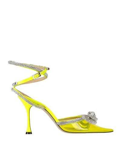 Mach&mach Mach & Mach Woman Pumps Yellow Size 7 Leather, Pvc - Polyvinyl Chloride In Multi