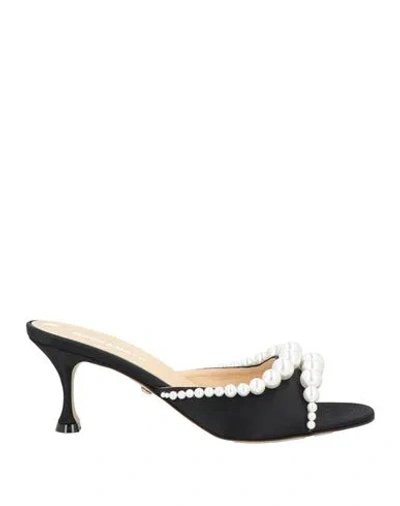 Mach&mach Mach & Mach Woman Sandals Black Size 8 Textile Fibers