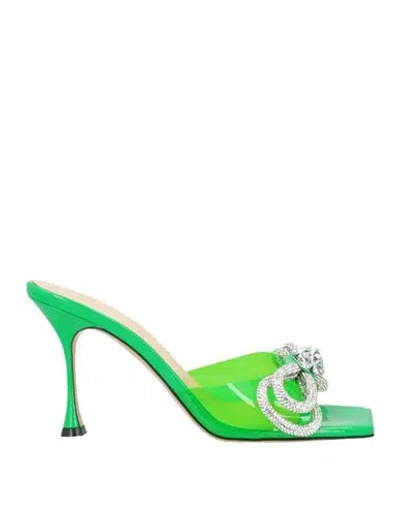 Mach&mach Mach & Mach Woman Sandals Green Size 8 Textile Fibers In Multi