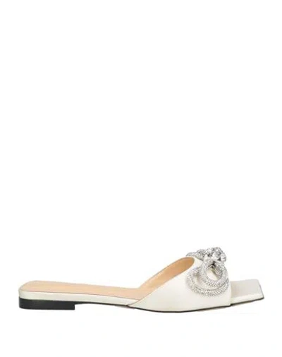 Mach&mach Mach & Mach Woman Sandals Ivory Size 6.5 Textile Fibers In White