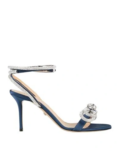 Mach&mach Mach & Mach Woman Sandals Navy Size 8 Textile Fibers In Blue