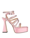 Mach&mach Mach & Mach Woman Sandals Fuchsia Size 7 Pvc - Polyvinyl Chloride In Pink