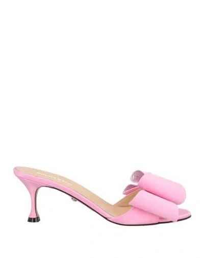 Mach&mach Mach & Mach Woman Sandals Pink Size 8 Silk