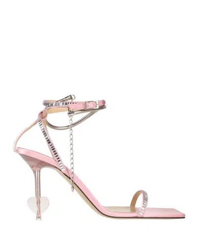 Mach&mach Mach & Mach Woman Sandals Pink Size 8 Textile Fibers