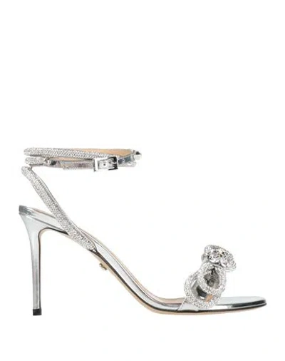 Mach&mach Mach & Mach Woman Sandals Silver Size 7.5 Leather