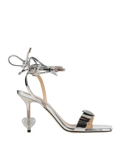 Mach&mach Mach & Mach Woman Sandals Silver Size 7.5 Leather