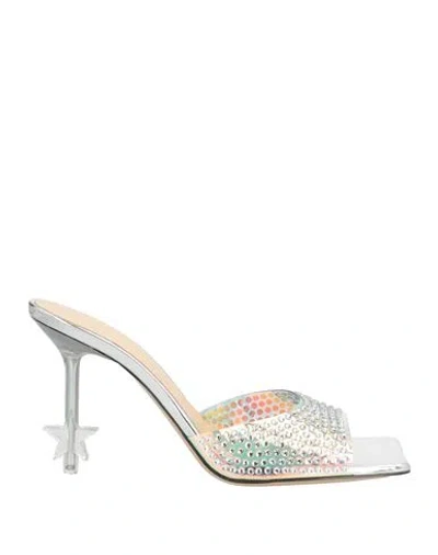 Mach&mach Mach & Mach Woman Sandals Silver Size 8 Plastic In Metallic
