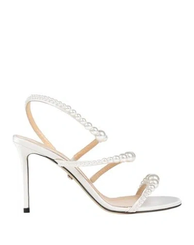 Mach&mach Mach & Mach Woman Sandals White Size 8 Textile Fibers
