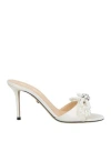 Mach&mach Mach & Mach Woman Sandals White Size 8 Textile Fibers In White
