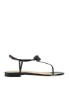 Mach&mach Mach & Mach Woman Thong Sandal Black Size 8 Leather