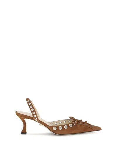 Mach&mach Mach & Mach Women Crystalized Pointed Toe Slingback (65mm) In Multi