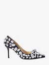 Mach&mach Double Bow 85 Crystal Embellished Pumps In Black