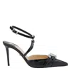 Mach&mach 95 Mm Double-heart Pumps In Black