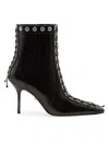 Mach&mach Mach & Mach Crystalized Corset' Ankle Boots In Black