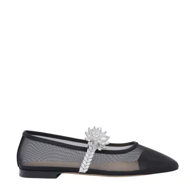 MACH&MACH MACH & MACH WOMEN LOTUS FLOWER MESH FLATS