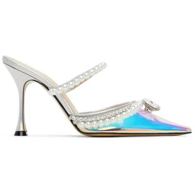 Mach&mach Women's Pearl Pointed Toe Heels In Silver