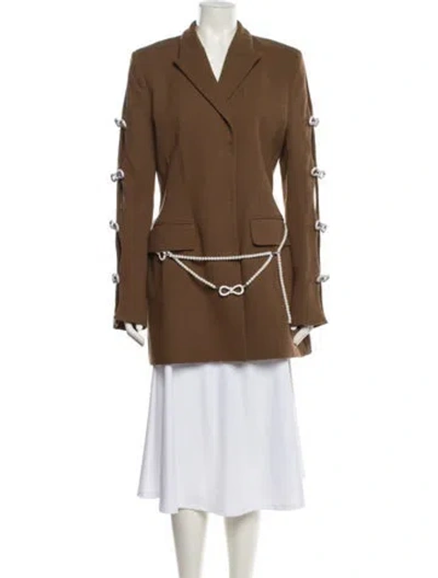 Pre-owned Mach&mach Wool Blazer W/ Tags In Brown