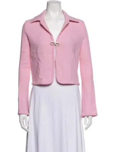Pre-owned Mach&mach Wool Long Sleeve Top In Pink