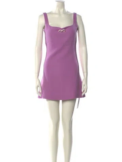 Pre-owned Mach&mach Wool Mini Dress In Purple
