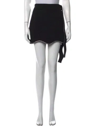 Pre-owned Mach&mach Wool Mini Skirt In Black