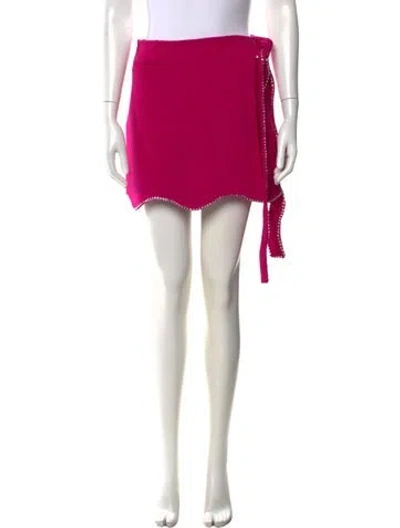 Pre-owned Mach&mach Wool Mini Skirt In Pink