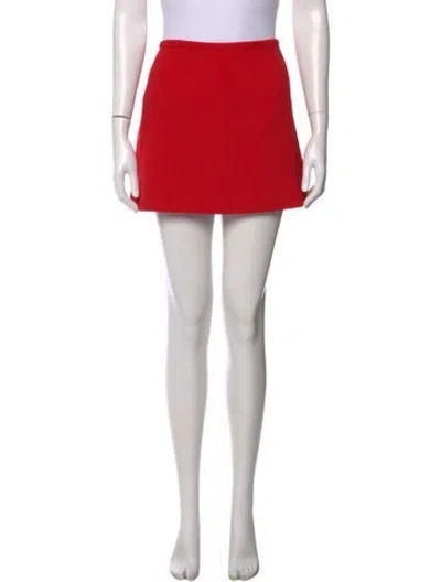 Pre-owned Mach&mach Wool Mini Skirt In Red