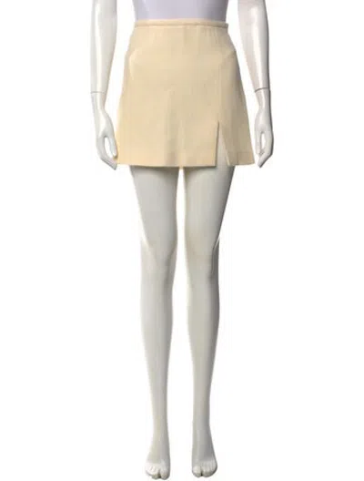 Pre-owned Mach&mach Wool Mini Skirt W/ Tags In Neutrals