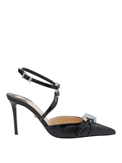 Mach&mach Mach&ampmach Black Double Heart Pumps