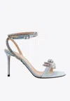 MACH & MACH 100 CRYSTAL-EMBELLISHED DOUBLE-BOW SANDALS