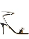 Mach&mach Black Double Bow 110 Heeled Sandals In Black