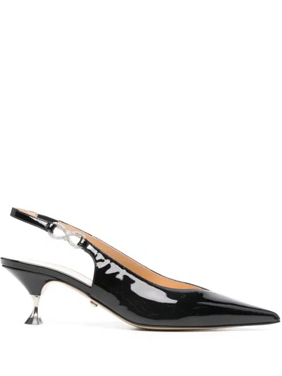 MACH&MACH 60MM CRYSTAL-BOW SLINGBACK PUMPS