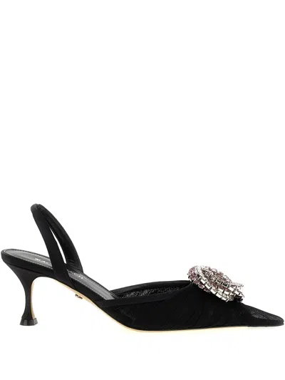 Mach&mach Mach & Mach 'galaxy' Slingback In Black