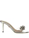 Mach&mach 85mm Stud Bow Sandals In White
