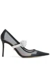 Mach&mach 90mm Mesh Pumps In Black