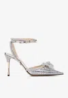 MACH & MACH 95 DOUBLE BOW CRYSTAL-EMBELLISHED PUMPS