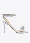 MACH & MACH 95 DOUBLE BOW METALLIC LEATHER SANDALS