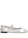 Mach&mach Audrey Crystal-embellished Ballet Pumps In Silver