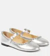 Mach&mach Audrey Crystal-embellished Ballet Pumps In Silver