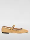 Mach&mach Audrey Flat Shoes Beige In Beige